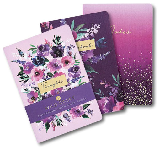 Picture of WILD ROSES A4 NOTEBOOK 3 PACK